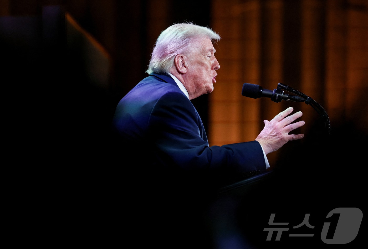 도널드 트럼프 미국 대통령이 28일(현지시간) 워싱턴 D.C.의 재무부에서 열린 '트럼프 어카운츠 서밋(Trump Accounts Summit)'에서 발언하고 있다. 2026.01.28 ⓒ 로이터=뉴스1 ⓒ News1 최종일 선임기자