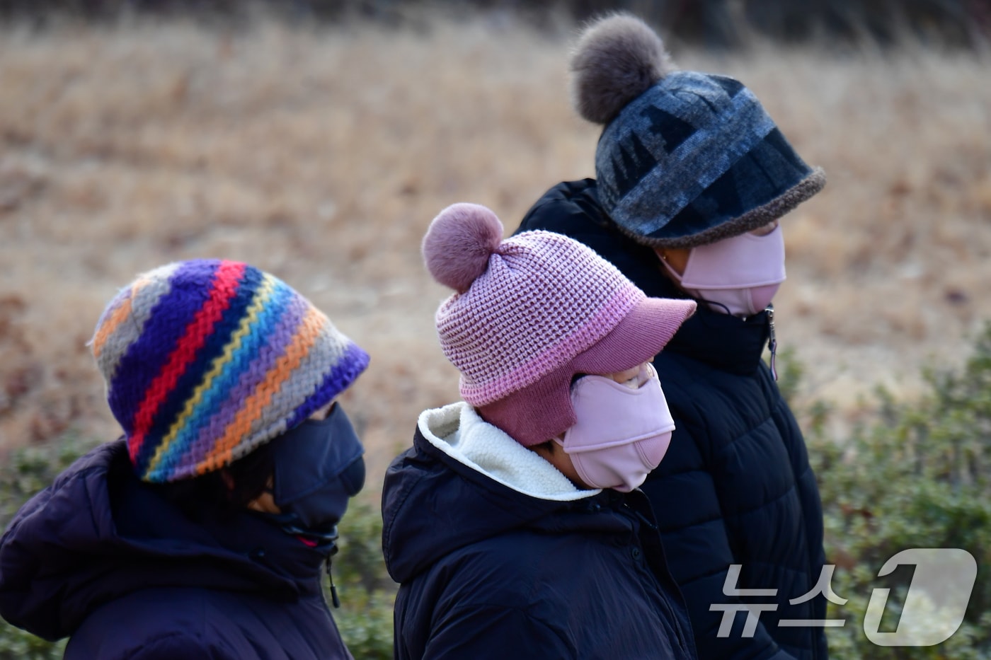 경북 포항 남구 대잠동 철길 숲에서 마스크와 모자 등 두터운 옷차림을 한 시민들이 산책하고 있다. 2026.1.29/뉴스1 ⓒ News1 최창호 기자