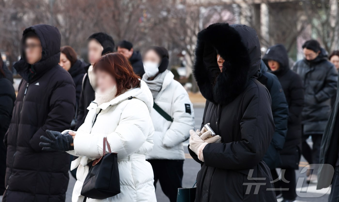 강추위에 두꺼운 옷 입은 시민들.(뉴스1 DB)