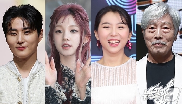 데이식스 영케이, 아이들 우기, 스텔라장, 배철수(왼쪽부터) ⓒ 뉴스1 DB