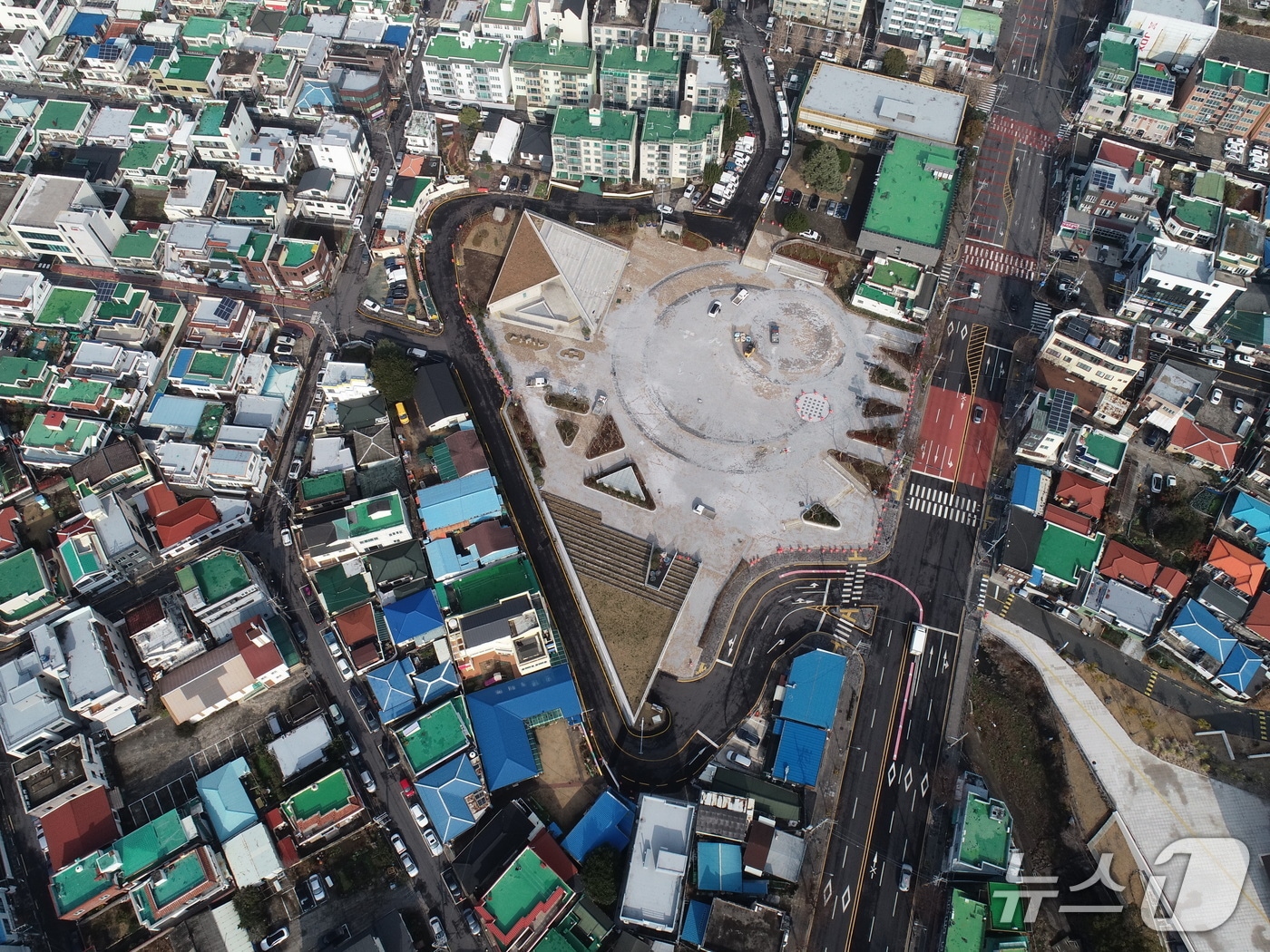 하늘에서 바라본 문화광장(서귀포시 제공)/뉴스1