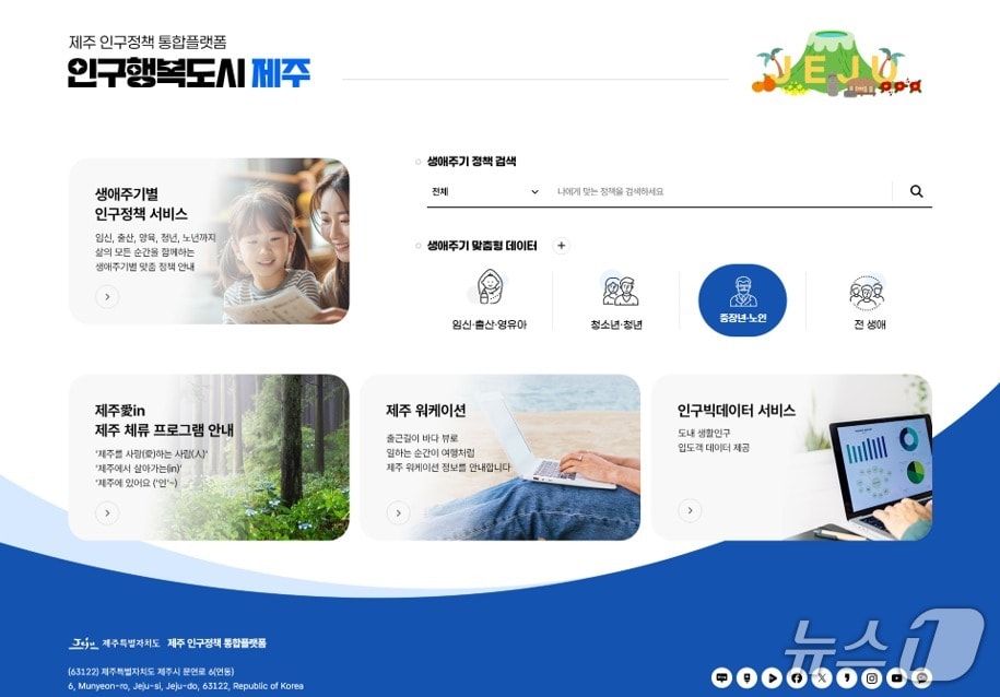  제주인구정책 통합플랫폼(제주도 제공)/뉴스1