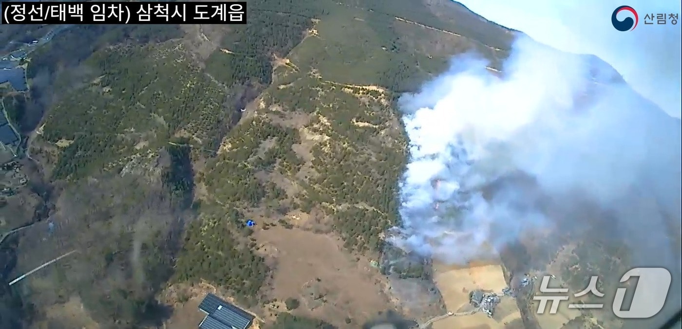 30일 강원 삼척 도계읍 점리 산불 현장.(산림청 제공, 재판매 및 DB 금지) 2026.1.30/뉴스1