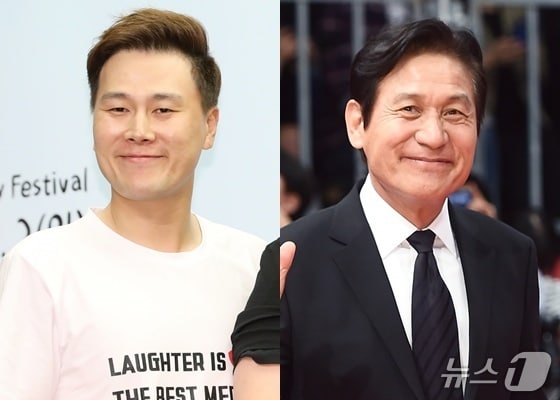 변기수(왼쪽), 고(故) 안성기 ⓒ 뉴스1 DB