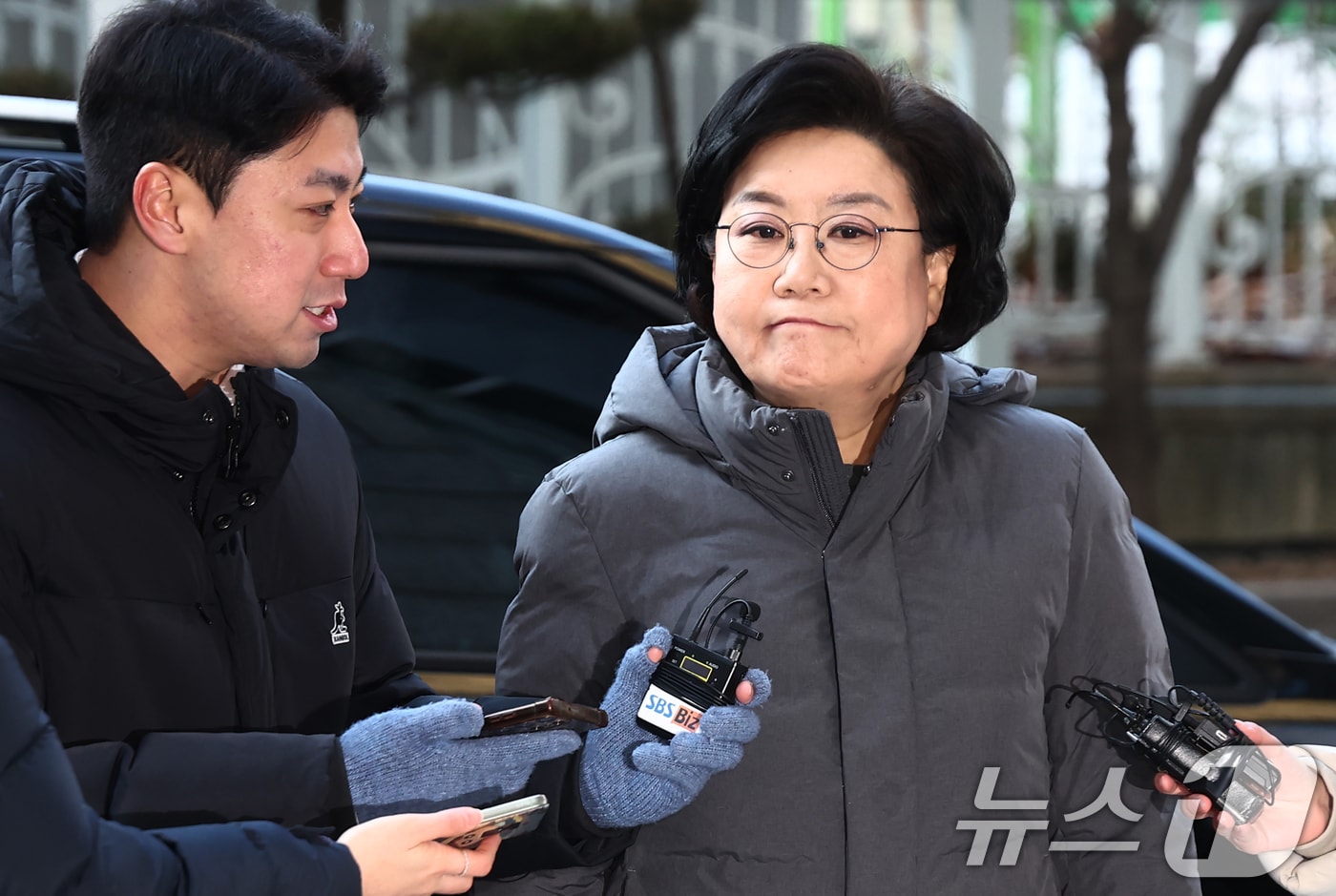 이혜훈 기획예산처 초대 장관 후보자가 6일 오전 서울 중구 예금보험공사에 마련된 인사청문회 준비 사무실로 출근하고 있다. 2026.1.6/뉴스1 ⓒ News1 김민지 기자