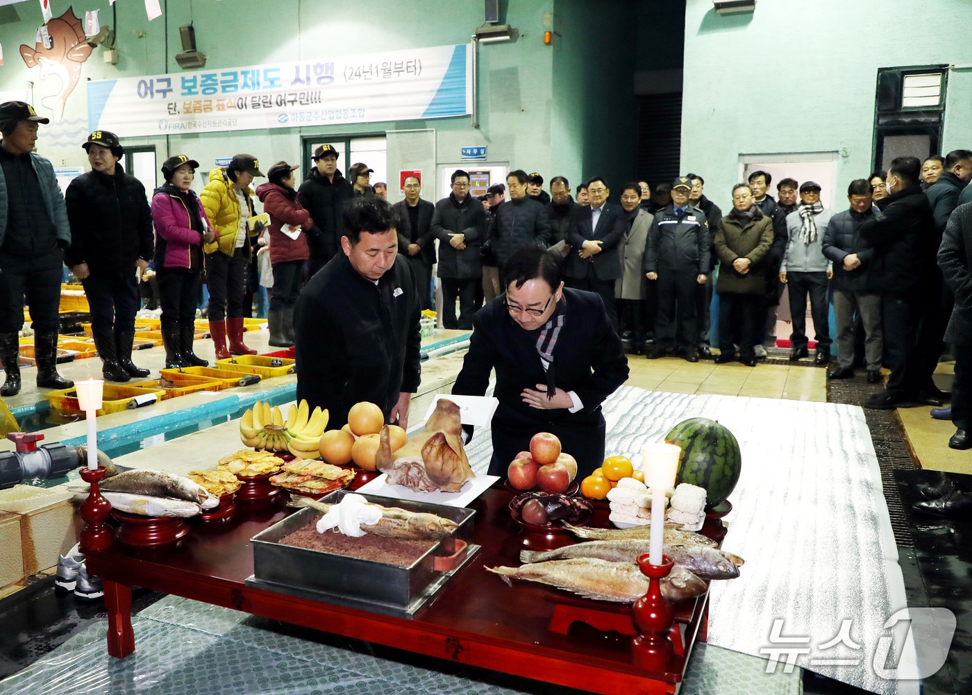 하동군수협 위판장에서 6일 ‘2026년 초매식’이 열리고 있다(하동군 제공. 재판매 및 DB금지).