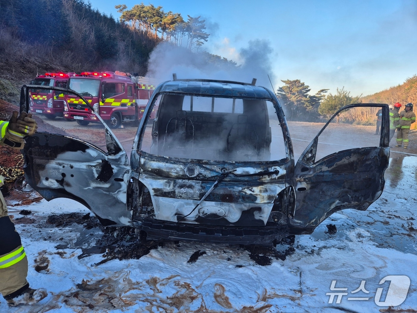 보령 남포면 오포리 차량 화재 현장. (보령소방서 제공, 재판매 및 DB금지) / 뉴스1 