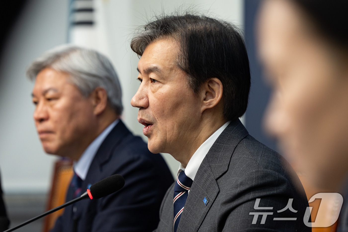 조국 조국혁신당 대표가 7일 서울 여의도 국회에서 열린 '끝까지 간다' 특별위원회 회의에서 모두 발언을 하고 있다. 2026.1.7/뉴스1 ⓒ News1 유승관 기자