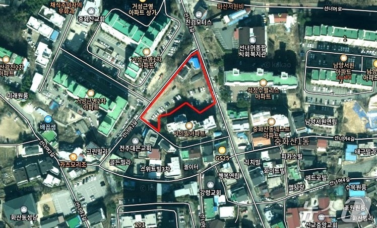 '중화산동 시니어친화형 국민체육센터(복합문화시설) 조성사업' 위치도./뉴스1