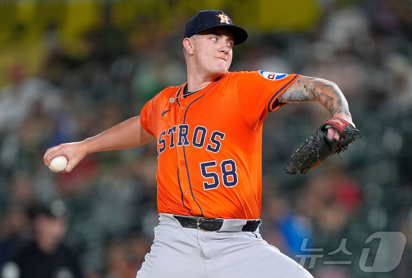 휴스턴 애스트로스 오른손 투수 헌터 브라운은 2026시즌 연봉 571만 달러를 받는다. ⓒ AFP=뉴스1