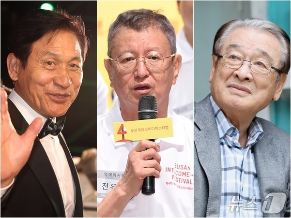 고(故) 안성기 전유성 이순재(왼쪽부터) / 뉴스1 DB