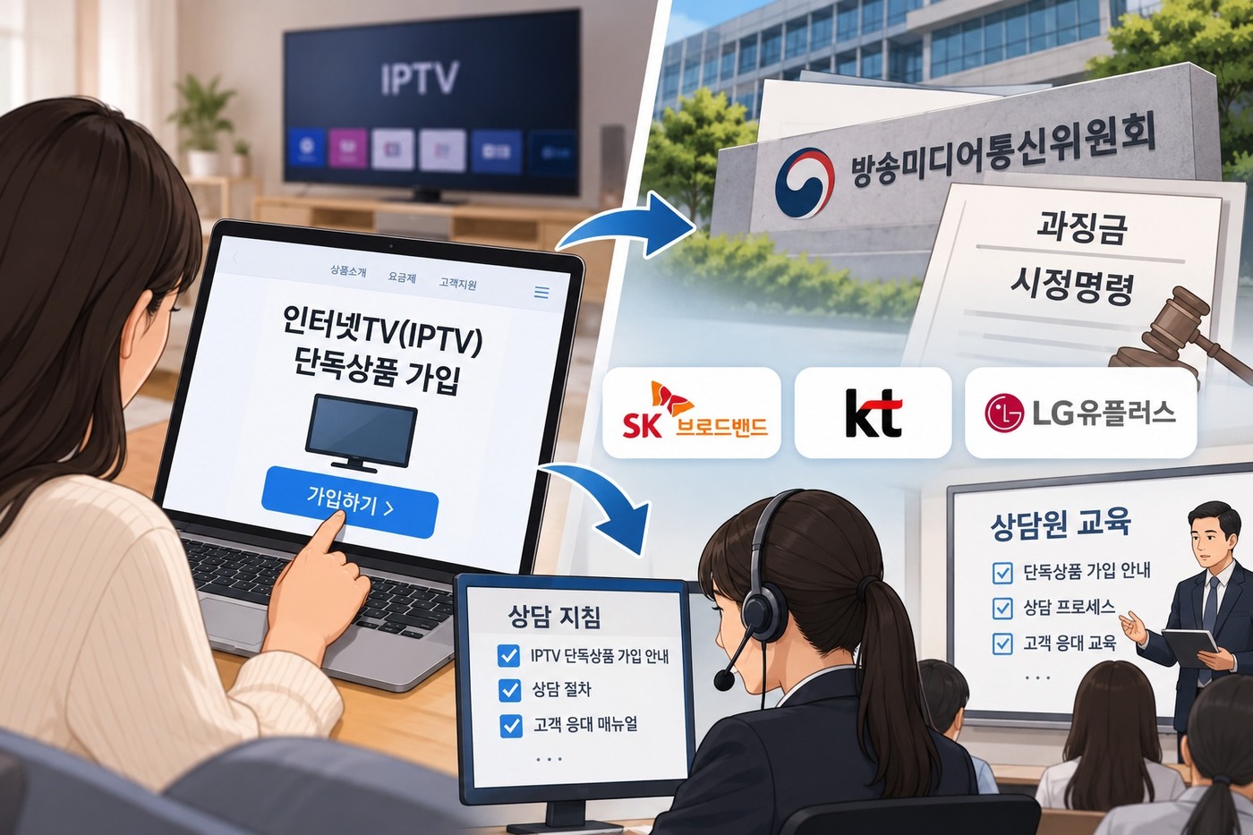 IPTV 3사, 온라인 단독가입 이미 개선...상담·업무절차도 손본다 - 뉴스 썸네일 이미지