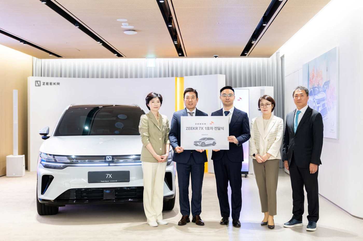 지커, SK온에 첫 전기 SUV ‘7X’ 인도…국내 시장 상륙