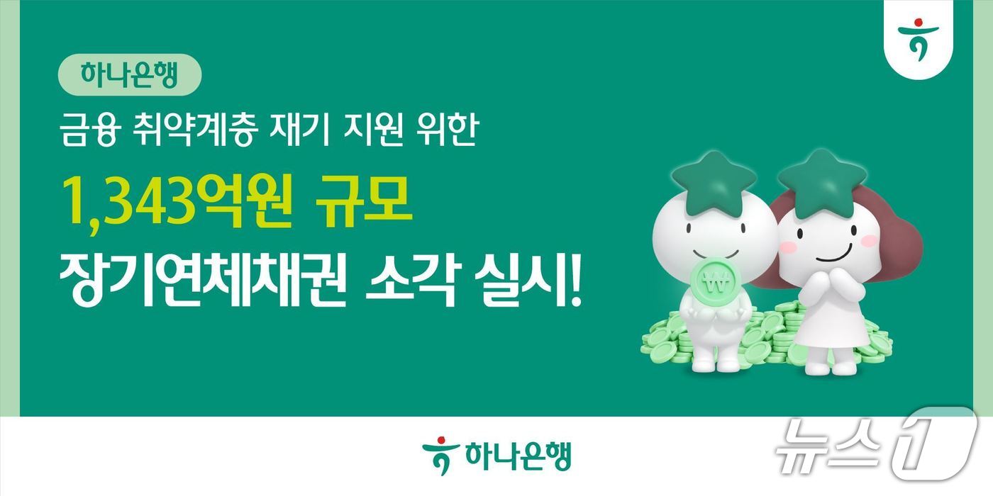 하나은행, 1343억원 규모 장기연체채권 소각…취약계층 지원