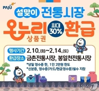 (파주시 제공, 재판매 및 DB금지)