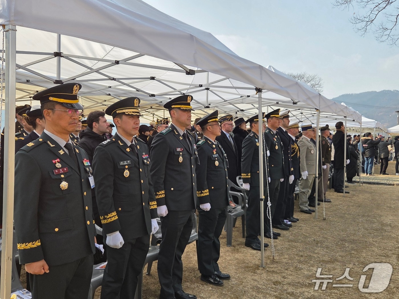  11일 열린 제 75주년 지평리전투 전승 기념행사.(11기동사단 제공. 재판매 및 DB 금지)/뉴스1