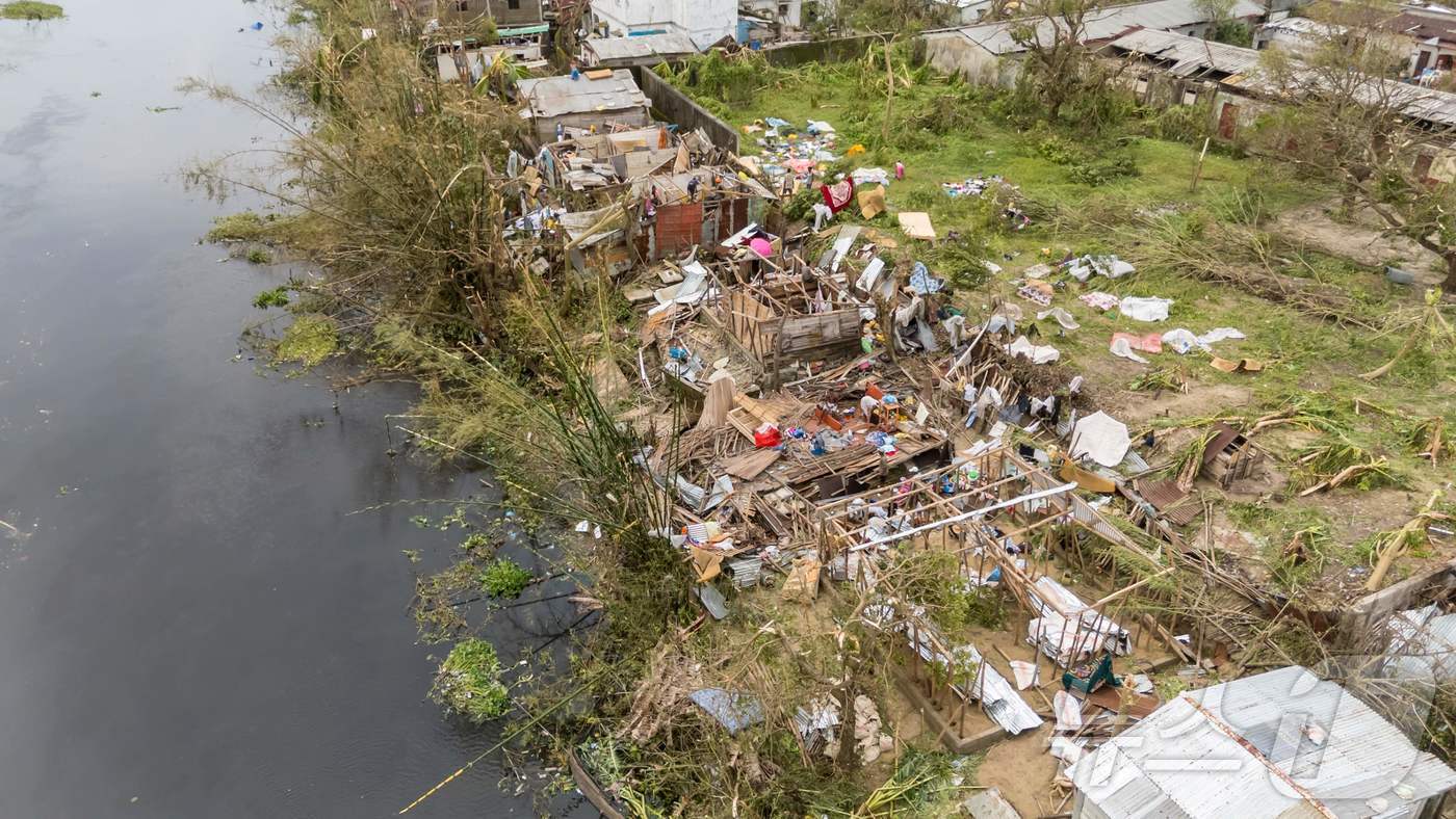 열대성 사이클론 ‘게자니’가 강타한 마다가스카르 동부 도시 토아마시나.2026.02.11.ⓒ AFP=뉴스1