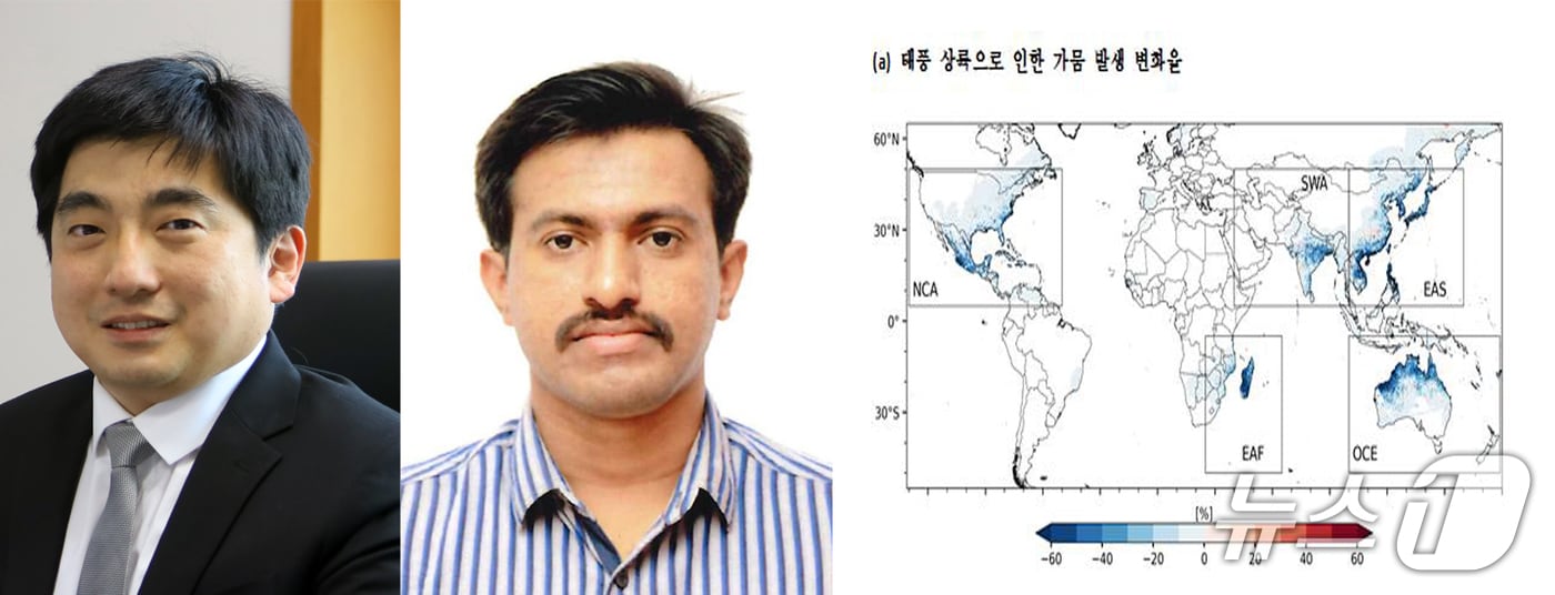포스텍 감종훈 교수(왼쪽)와 인도 국립기후물리학연구소 아소카 아칼쉬 박사가 공동 연구를 통해 '태풍이 가뭄을 완화하는 핵심요소'라는 것을 밝혀냈다.(포스텍 제공, 재판매 및 DB금지) 2026.2.12/뉴스1
