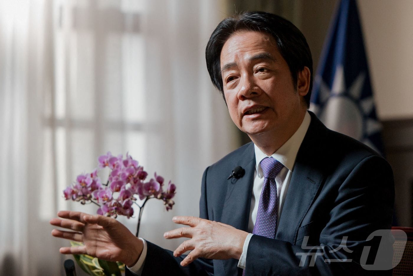 12일 라이칭더 대만 총통이 타이베이의 총통 집무실에서 AFP통신과 인터뷰를 하고 있다. 2026.02.12 ⓒ AFP=뉴스1