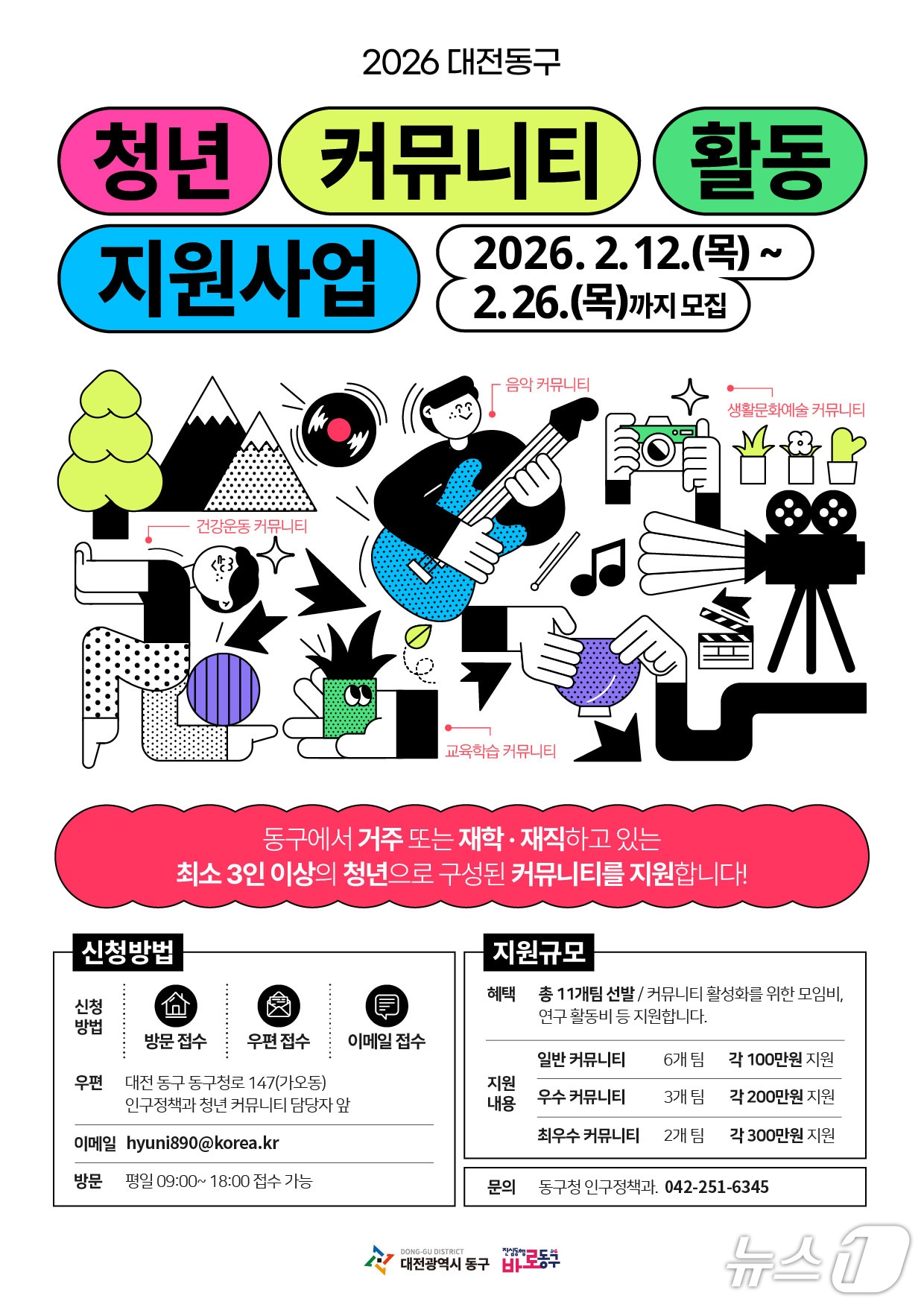 청년커뮤니티 활동 지원 사업 홍보물./뉴스1