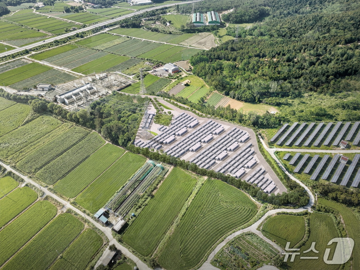 전라남도 해남군 남창리에 설치된 BESS 시설 전경 (남부발전 제공. 재판매 및 DB금지)