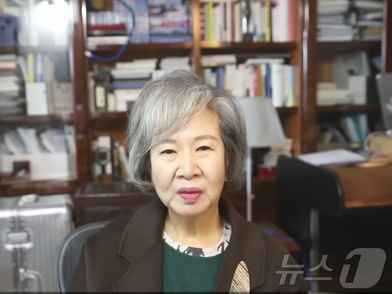 유튜브 손혜원TV로 목포 시의원 출마 의사 전하는 손혜원 전 국회의원.(유튜브 캡쳐. 재배포 및 DB 금지)