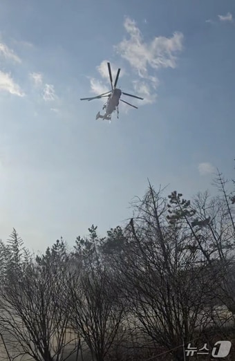 18일 오후 2시 52분께 울산 북구 천곡동 순금산 일대에서 불이 났다.(울산소방 제공. 재판매 및 DB금지)/뉴스1