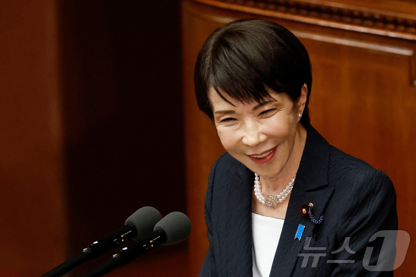 20일 다카이치 사나에 일본 총리가 도쿄 국회의사당에서 시정방침연설을 하고 있다. 2026.02.20 ⓒ 로이터=뉴스1