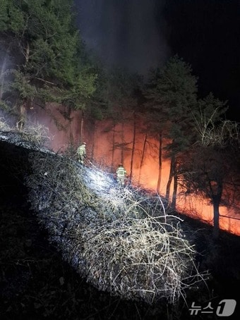 강릉 구정면 덕현리 산불 현장.(강원도 제공. 재판매 및 DB금지)/뉴스1