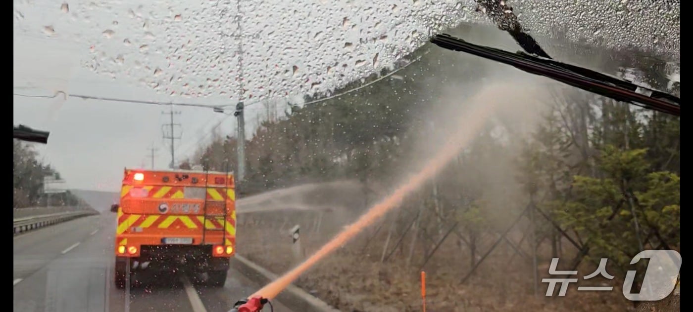 리타던트 살포 모습.(산림청 제공. 재판매 및 DB금지)/뉴스1