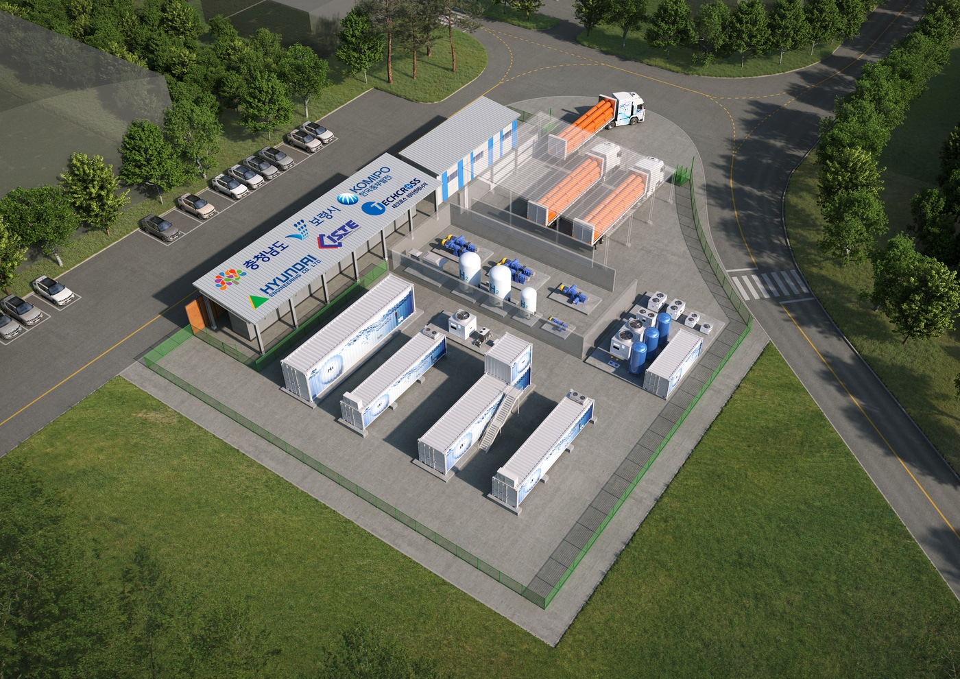 한국중부발전 수전해 기반 수소생산기지 조감도 (한국중부발전 제공. 재판매 및 DB금지) 2026.2.23 /뉴스1