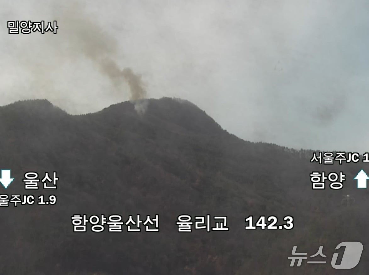 23일 오후 2시 23분께 울산 울주군 웅촌면 남암산에서 불이 났다.(울산소방본부 제공. 재판매 및 DB금지)/뉴스1