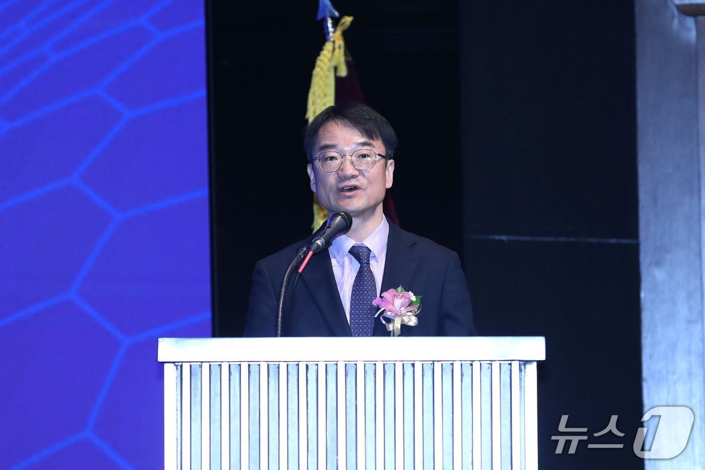  정연우 지식재산처 차장이 제65회 변리사회 정기총회에서 인사말을 하고 있다.(지식재산처 제공.재판매 및 DB금지)/뉴스1  