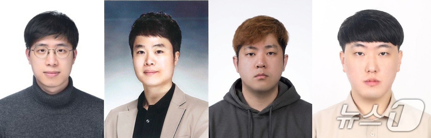 (좌측부터) 손창희 교수, 박형렬 교수, 최진현 연구원, 이형택 박사.(UNIST 제공. 재판매 및 DB금지)/뉴스1