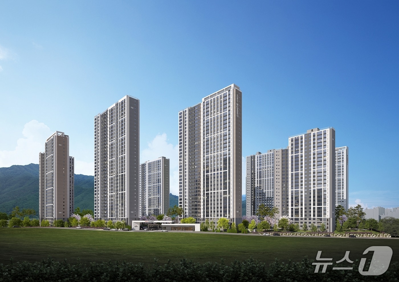 경산 상방공원 호반써밋 1단지 투시도/뉴스1