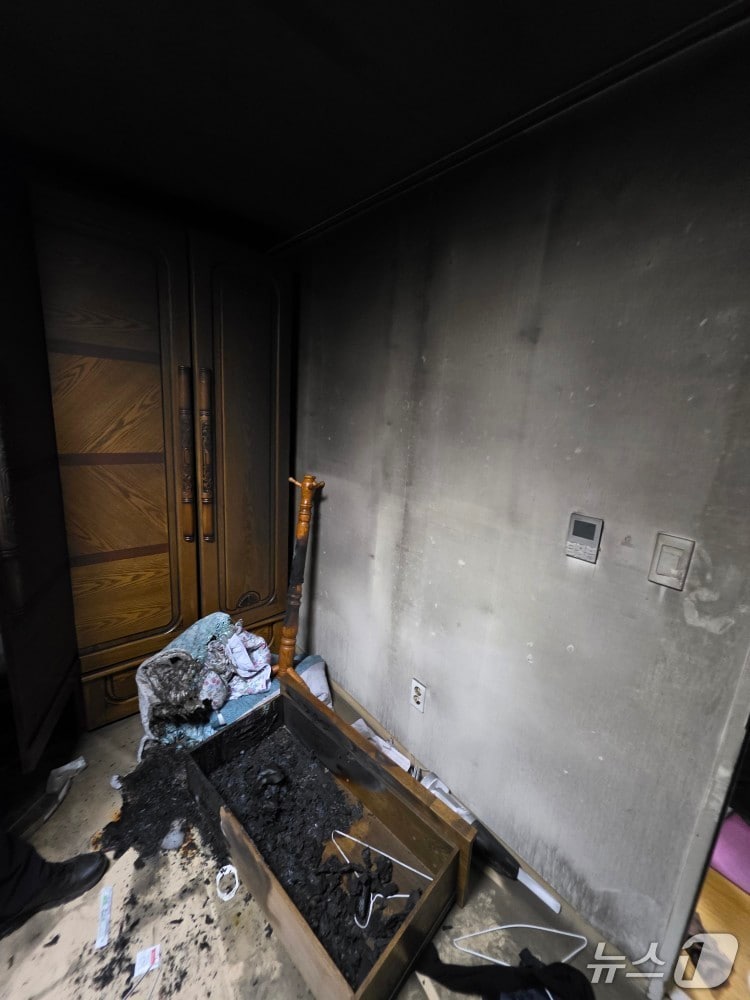 서산 예천동 아파트 화재 현장. (서산소방서 제공, 재판매 및 DB금지) / 뉴스1 