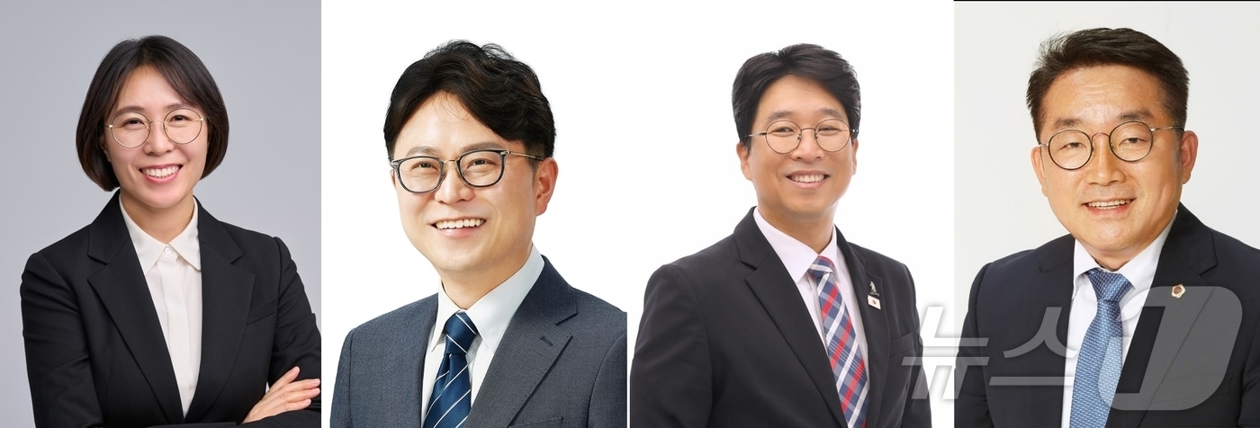 단일화를 추진하는 더불어민주당 광주 광산구청장 후보군. 왼쪽부터 이귀순·박수기 광주시의원, 차승세 민주당 당대표 특보, 정무창 전 광주시의회 의장.