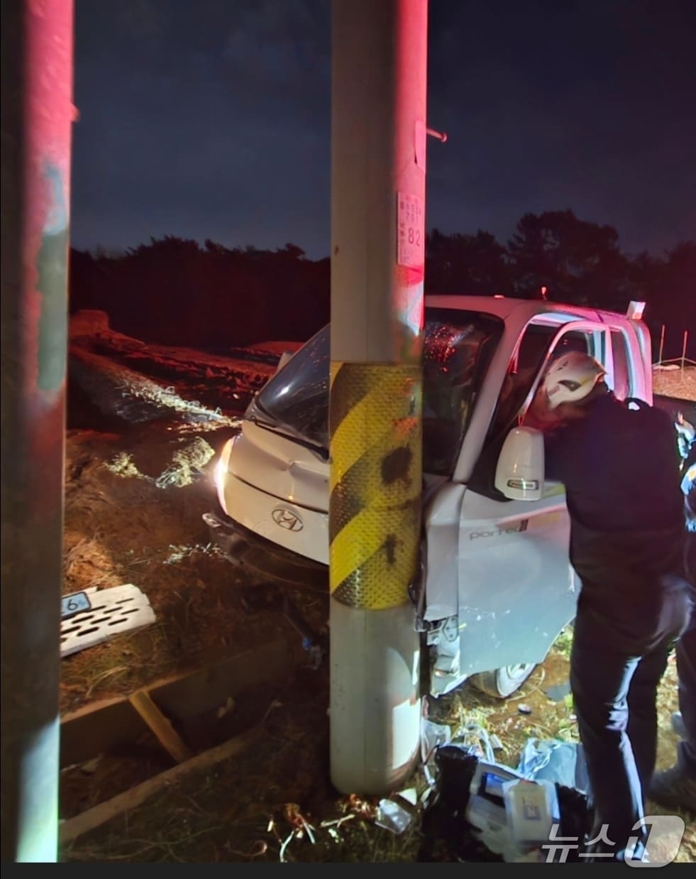 보령 남포면 교통사고 현장. (보령소방서 제공, 재판매 및 DB금지) / 뉴스1