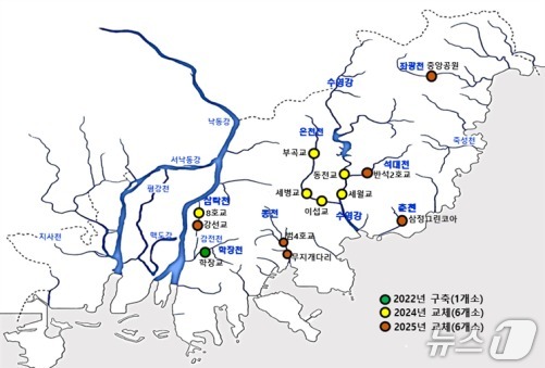 하천 수질자동측정망 지점.(부산시 제공. 재판매 및 DB금지)