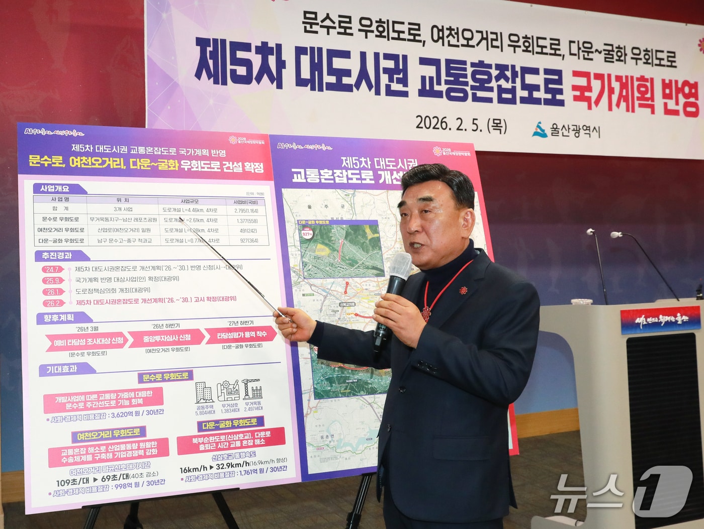 김두겸 울산시장이 5일 시청 프레스센터에서 기자회견을 하고 있다. (울산시 제공. 재판매 및 DB 금지) /뉴스1