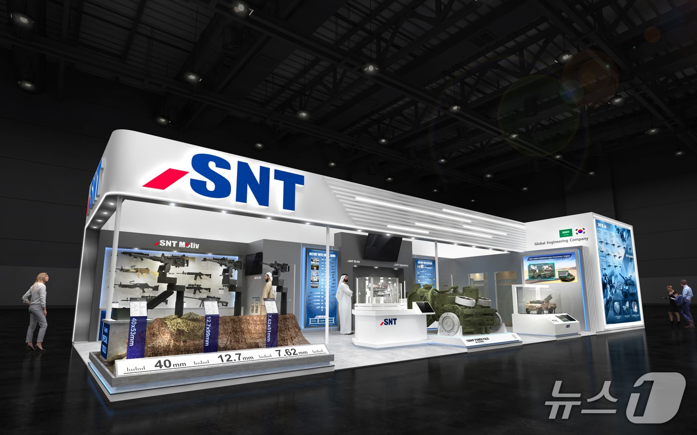 '월드 디펜스 쇼 2026' SNT모티브 부스 조감도 (SNT모티브 제공. 재판매 및 DB금지)