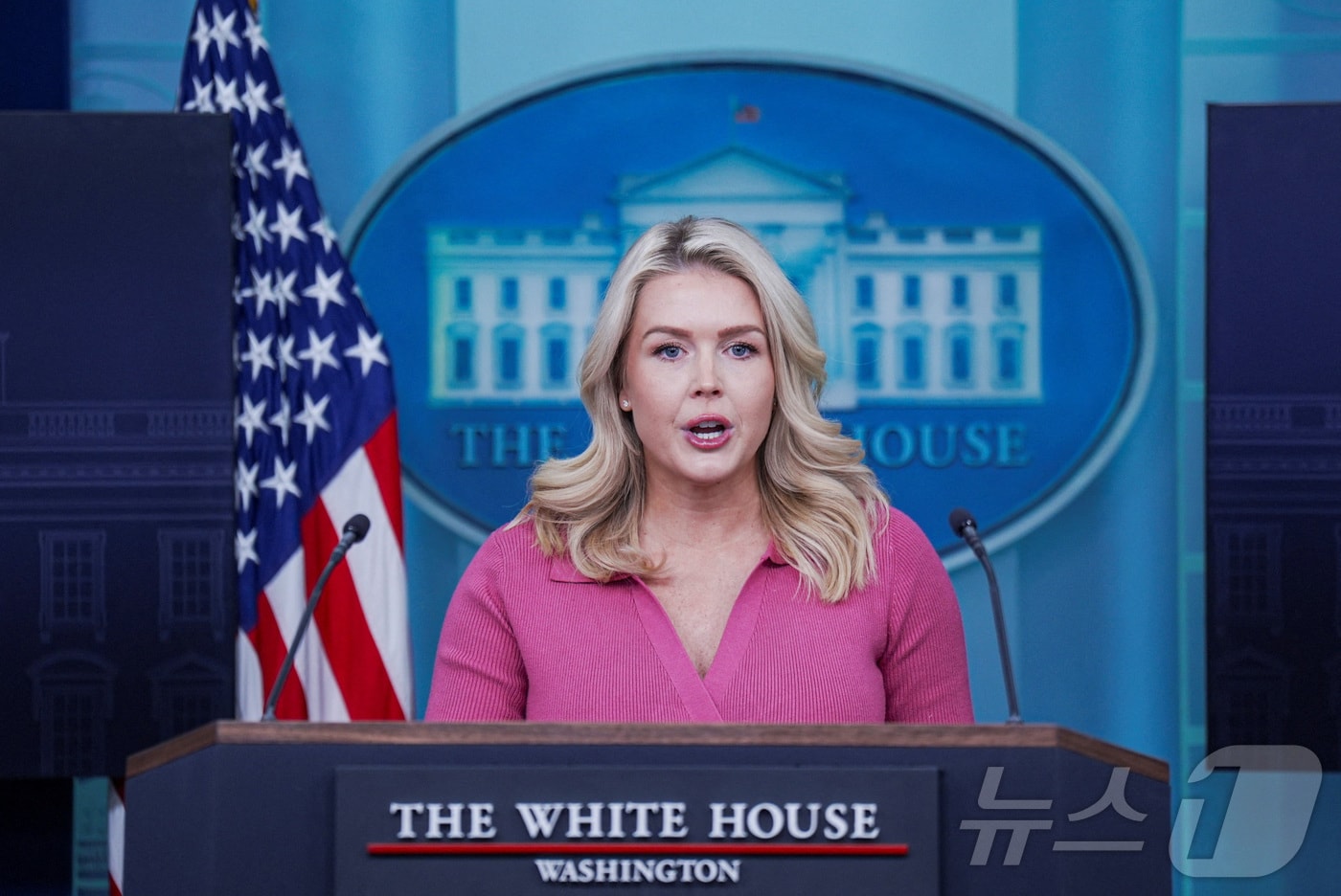 백악관 브리핑 장면(로이터/뉴스1)