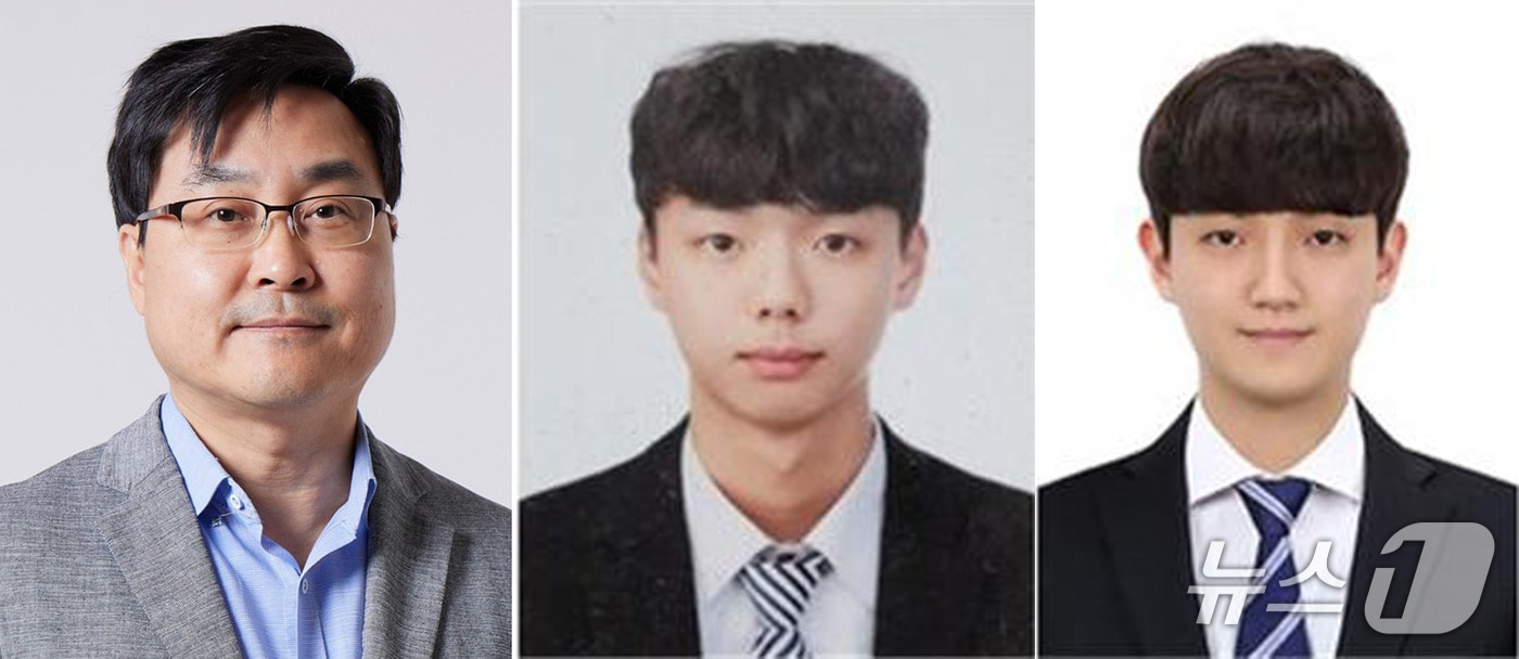 6일 포스텍 화학공학과 배터리공학과 김원배 교수 연구팀이 리튬금속 전지 내부에 미량의 알루미늄을 사용해 최대 약점인 폭발 위험과 짧은 수명을 동시에 해결하는 데 성공했다고 밝혔다. (김원배 교수, 배터리공학과 석사과정 유재형,  통합과정 홍서찬 씨.(포스텍 제공, 재판매 및 DB금지) 2026.2.6/뉴스1