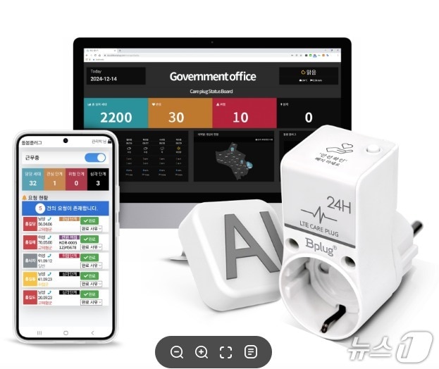 스마트플러그 및 관련 시스템 모습 (부산 동구 제공. 재판매 및 DB금지)