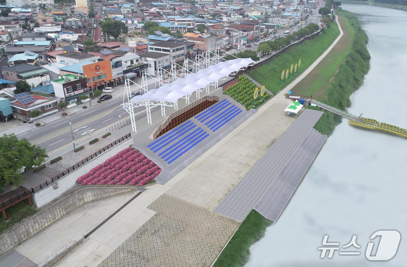 단양군 상진수변무대 조감도.(단양군 제공. 재판매 및 DB금지)/뉴스1 