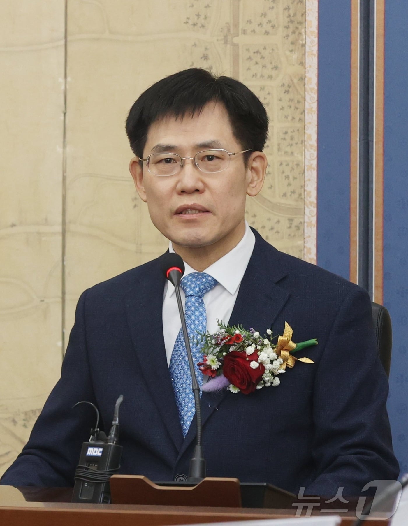 김상곤 제54대 전주지방법원장이 9일 전북 전주시 전주지방법원에서 열린 기자간담회에서 발언하고 있다. 2026.2.9 ⓒ 뉴스1 전북사진기자단