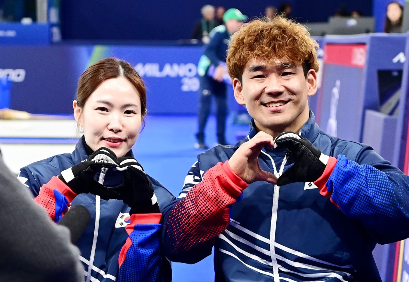 한국 휠체어컬링 믹스더블 백혜진-이용석(대한장애인체육회 제공)