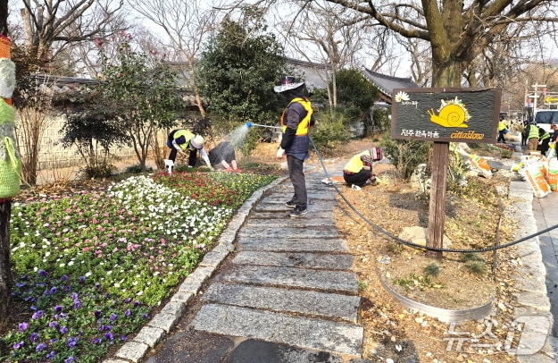 전주시가 봄꽃 10만 본을 충경로와 태조로, 덕진광장 등 17개 주요노선에 배치된 가로화분과 테마화단에 식재할 계획이다.(전주시 제공, 재판매 및 DB 금지)/뉴스1