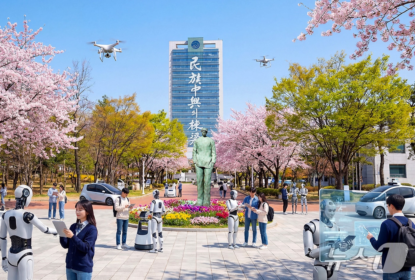 AI를 활용해 제작한 영남대 가상 이미지. (영남대 제공. 재판매 및 DB 금지)