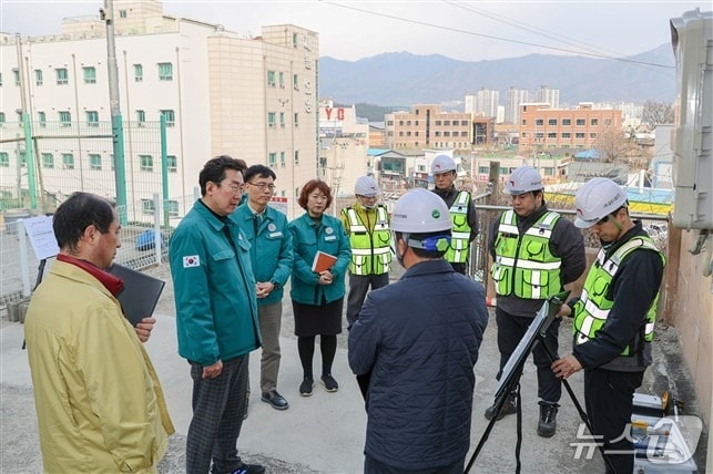 강원 원주시, 해빙기 안전사고 예방 현장 점검 현장.(원주시 제공, 재판매 및 DB금지)